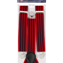 Morris Costumes Red Striped Braces All Decades /Era Costumes