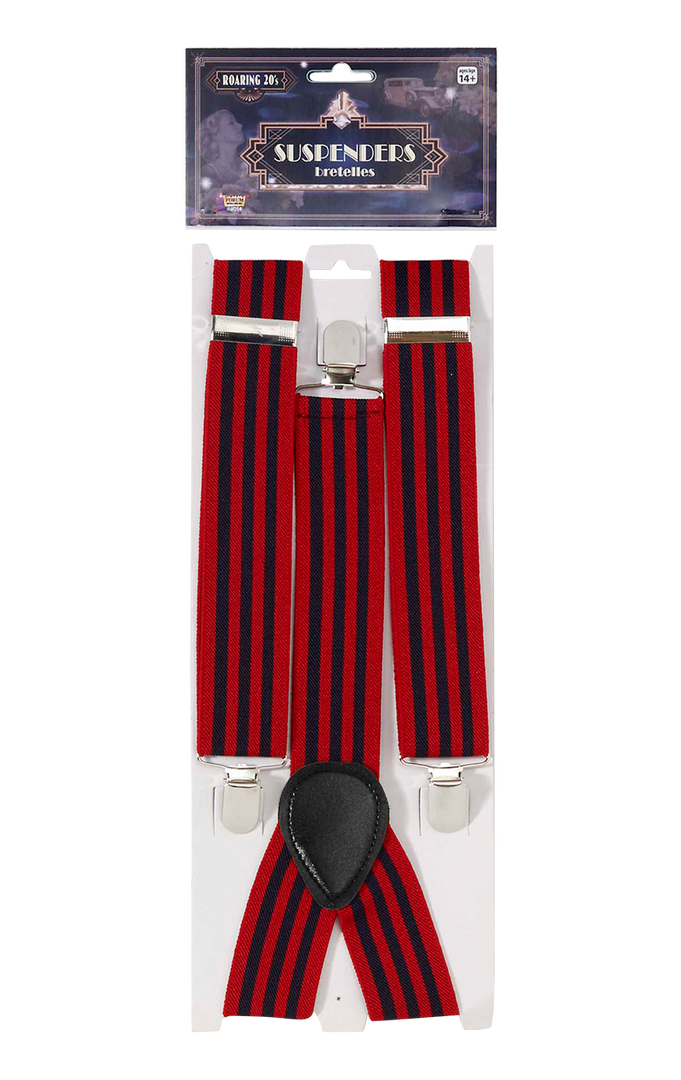 Morris Costumes Red Striped Braces All Decades /Era Costumes 1 Morris Costumes Red Striped Braces All Decades /Era Costumes