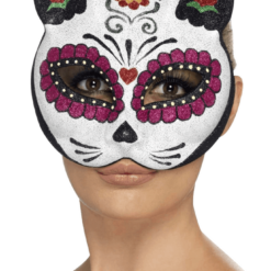 Smiffys Animals Sugar Skull Cat Facepiece Accessory