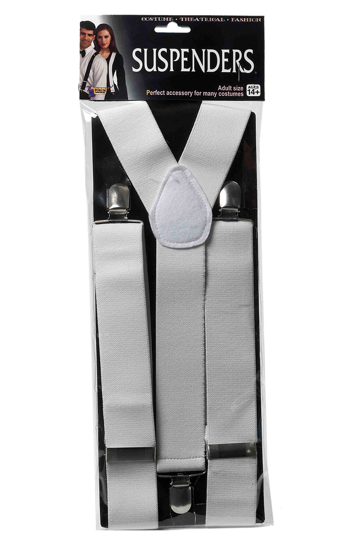 Morris Costumes 1920's White Braces Accessory 1 Morris Costumes 1920's White Braces Accessory