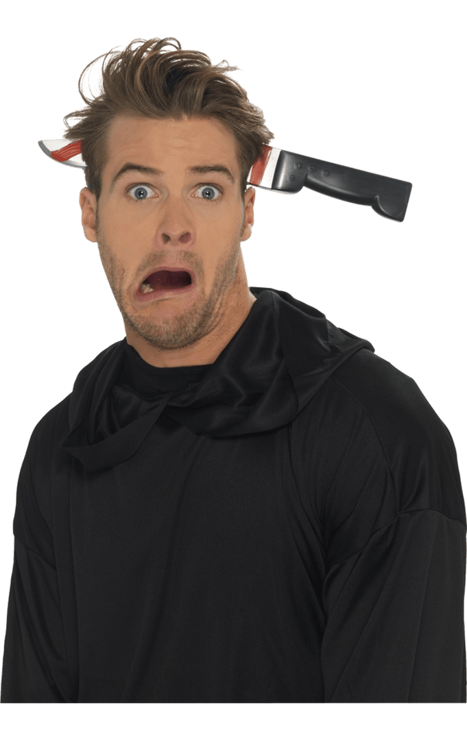 Smiffys Knife Through Head Accessory Halloween 1 Smiffys Knife Through Head Accessory Halloween