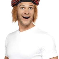 Smiffys Scottish Hat With Hair Accessory Around The World