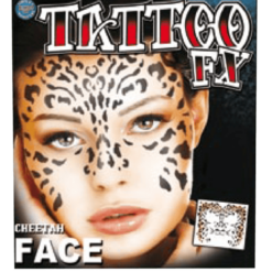 Tinsley Transfers Animals Cheetah Face Tattoo Accessory