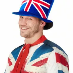 Generic Adult Unisex Union Jack Top Hat British / UK