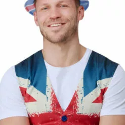Generic Adult Unisex Plastic Union Jack Bowler Hat