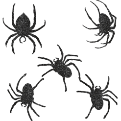 Amscan Halloween Glitter Spider Decorations
