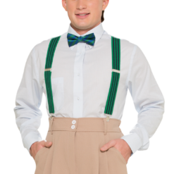 Morris Costumes Green Striped Braces