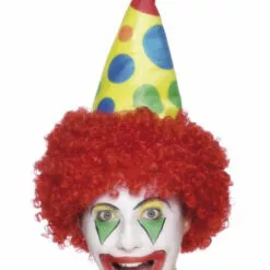 Smiffys Clown Hat With Hair Accessory