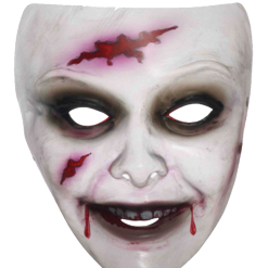 Morris Costumes Halloween Ladies Transparent Zombie Facepiece