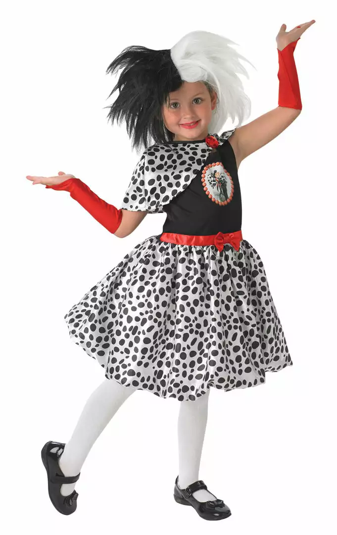 Rubies Book Characters Kids Cruella De Vil Costume 1 Rubies Book Characters Kids Cruella De Vil Costume