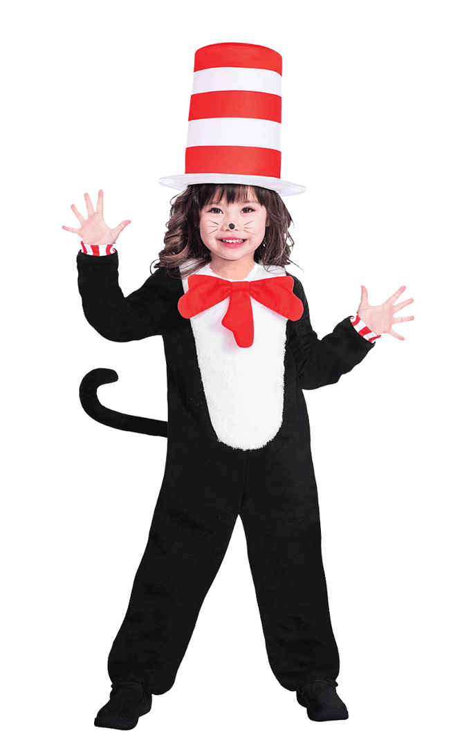 Amscan Kids Cat In The Hat Costume 1 Amscan Kids Cat In The Hat Costume