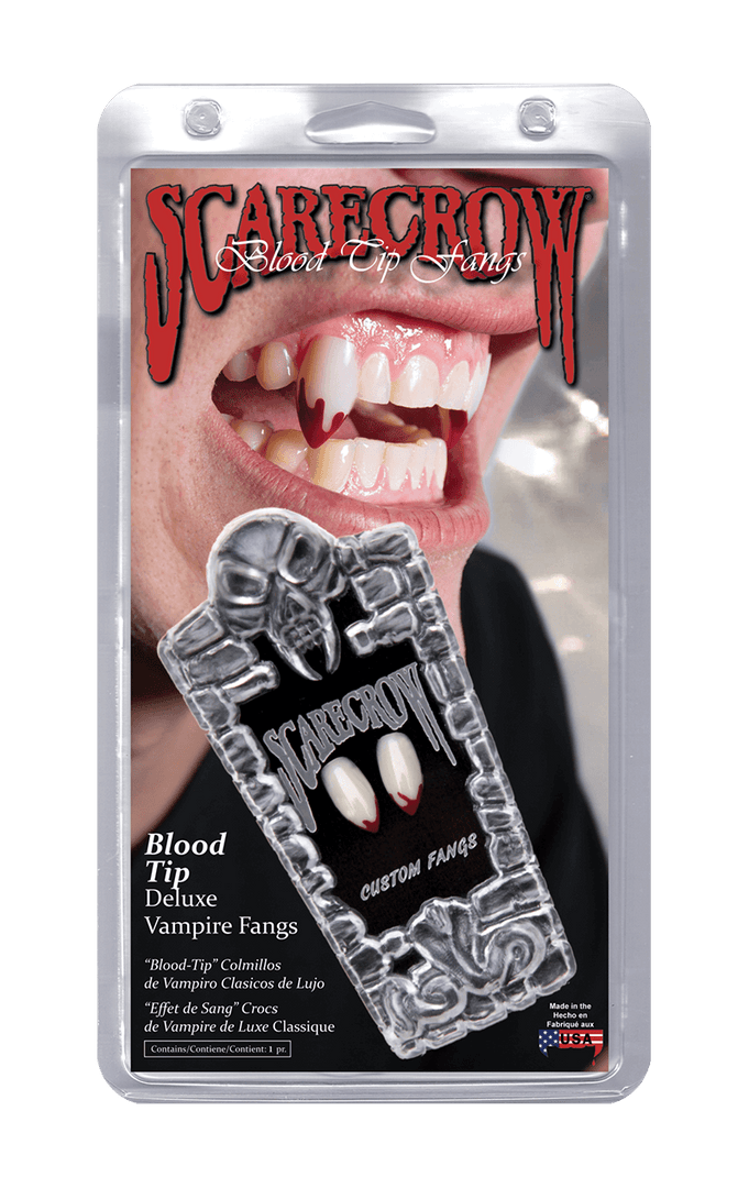 Scarecrow Classic Blood Tip Fangs Halloween 1 Scarecrow Classic Blood Tip Fangs Halloween