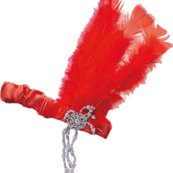Palmer Flapper Headband Red Accessory All Decades /Era Costumes