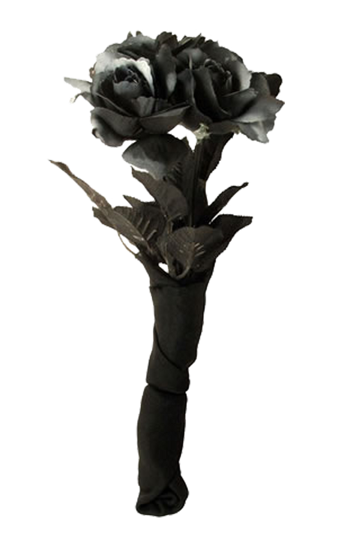 Smiffys Black Corpse Bride Rose Bouquet Victorian 1 Smiffys Black Corpse Bride Rose Bouquet Victorian