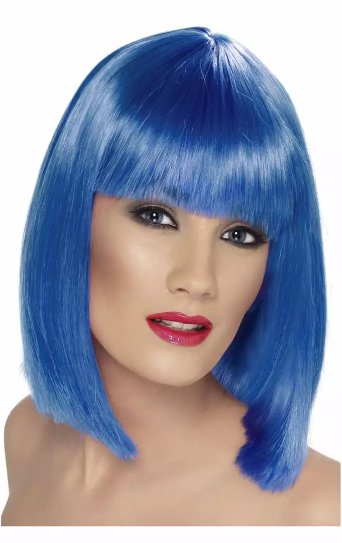 Smiffys Blue Glam Wig Aliens 1 Smiffys Blue Glam Wig Aliens