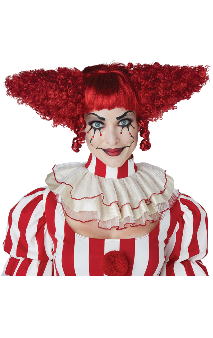 California Costumes Creepy Clown Dark Red Wig Circus 1 California Costumes Creepy Clown Dark Red Wig Circus