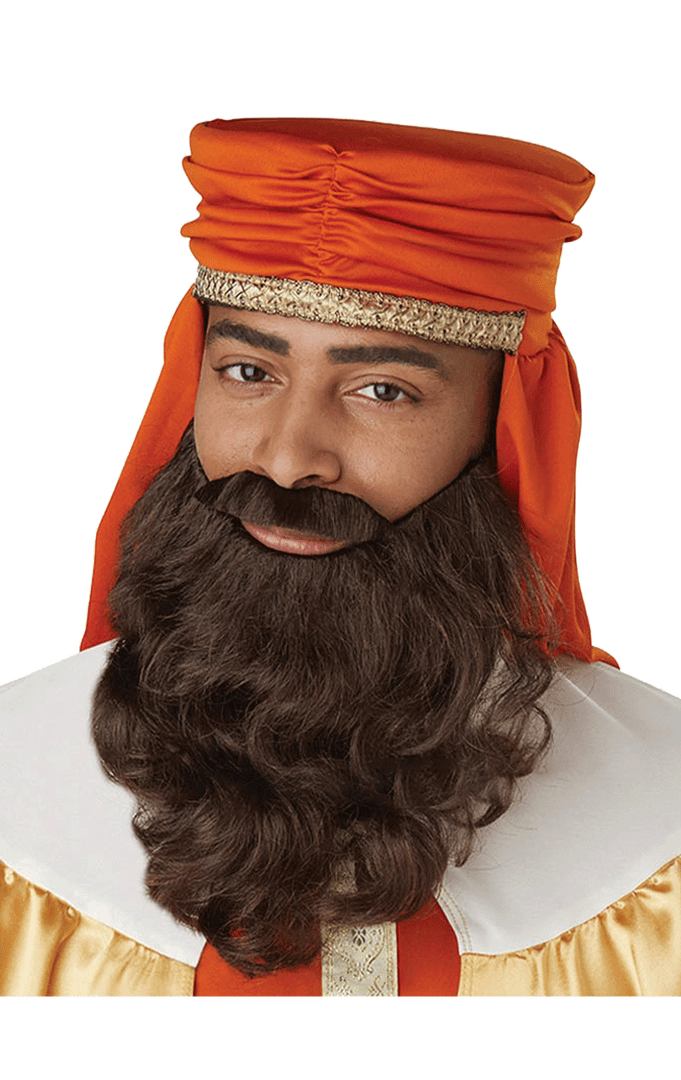 California Costumes Christmas Brown Nativity Wise Man Beard 1 California Costumes Christmas Brown Nativity Wise Man Beard