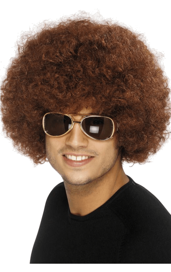 Smiffys 1970's Funky Brown Afro Wig 1 Smiffys 1970's Funky Brown Afro Wig