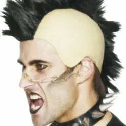 Smiffys Black Mohican Wig Punk