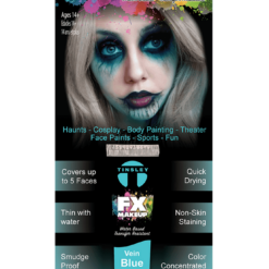 Tinsley Vein Blue Makeup