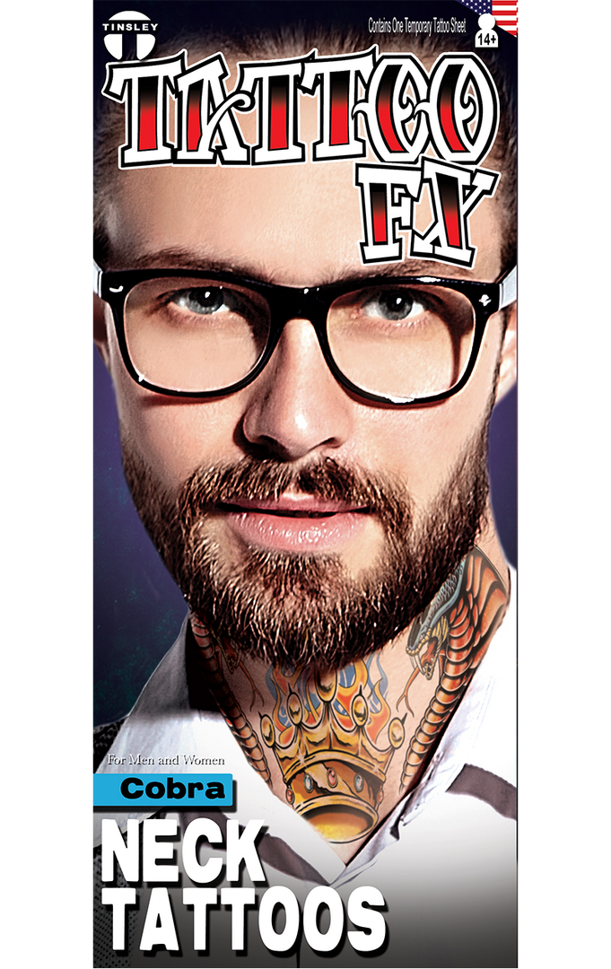 Tinsley Transfers Cobra Neck Tattoo FX Prisoners 1 Tinsley Transfers Cobra Neck Tattoo FX Prisoners