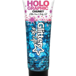 PaintGlow Aliens Blue Holographic Chunky Glitter Gel