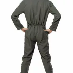 Smiffys Military Mens Top Gun Pilot Jumpsuit Costume