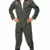 Smiffys Military Mens Top Gun Pilot Jumpsuit Costume