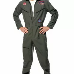 Smiffys Military Mens Top Gun Pilot Jumpsuit Costume