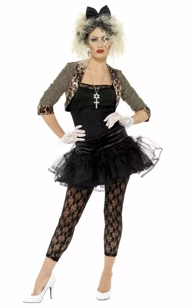 Smiffys Womens 80s Wild Child Costume 1 Smiffys Womens 80s Wild Child Costume