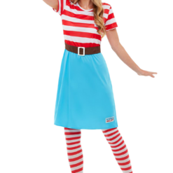 Smiffys Book Characters Adult Where's Wally? Wenda Dress Costume