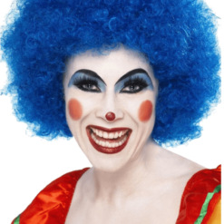 Bristol Novelty Circus Blue Clown Afro Wig