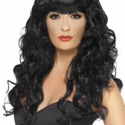 Smiffys Curly Black Wig
