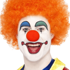 Bristol Novelty Orange Clown Afro Wig Circus