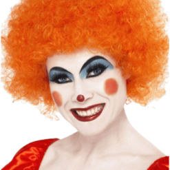 Bristol Novelty Orange Clown Afro Wig Circus