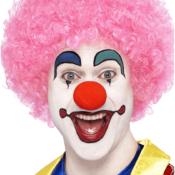 Bristol Novelty Pink Clown Afro Wig