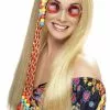 Smiffys Wigs Hippie Long Blonde Wig