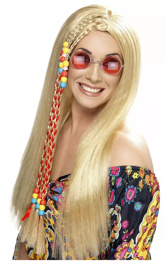 Smiffys Wigs Hippie Long Blonde Wig 1 Smiffys Wigs Hippie Long Blonde Wig