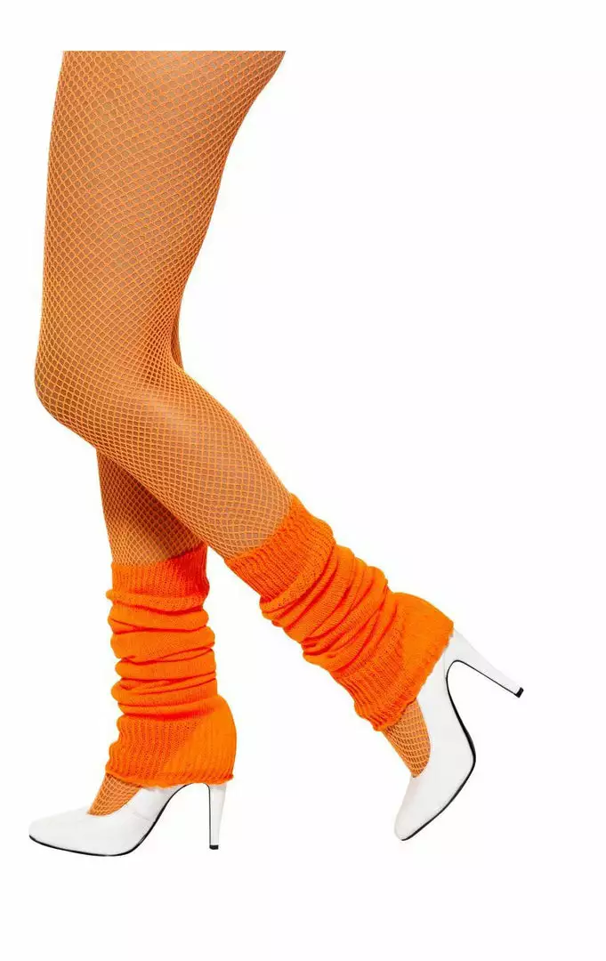 Smiffys All Decades /Era Costumes Orange Leg Warmers Accessory 1 Smiffys All Decades /Era Costumes Orange Leg Warmers Accessory