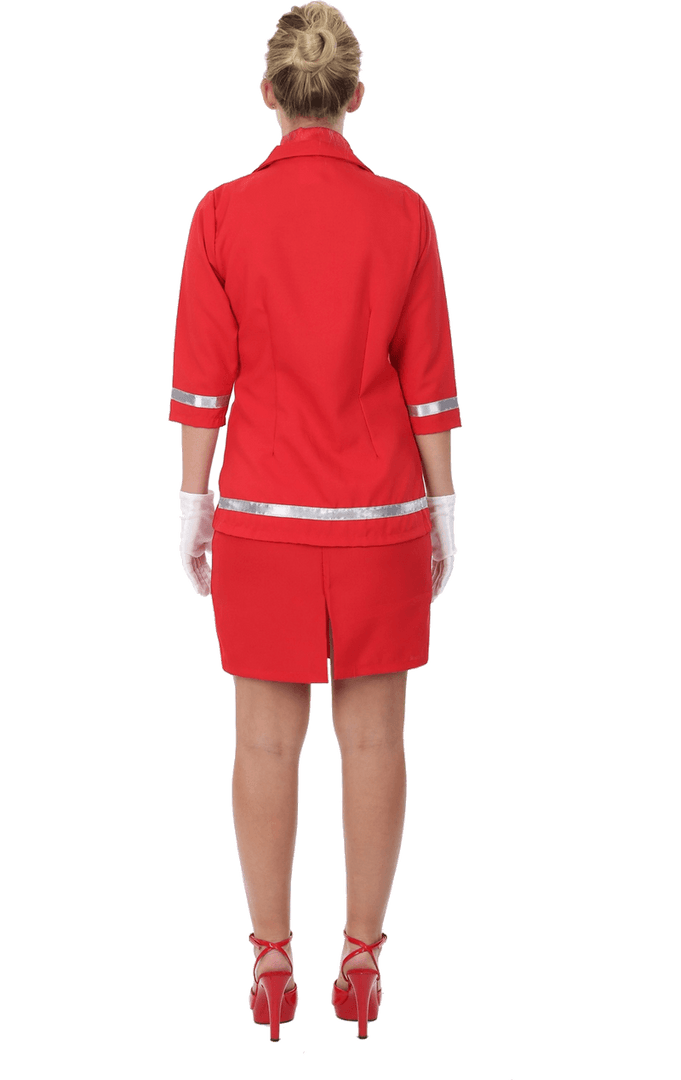 Orion Costumes Costumes Under £20 Womens Red Air Hostess Costume 3 Orion Costumes Costumes Under £20 Womens Red Air Hostess Costume