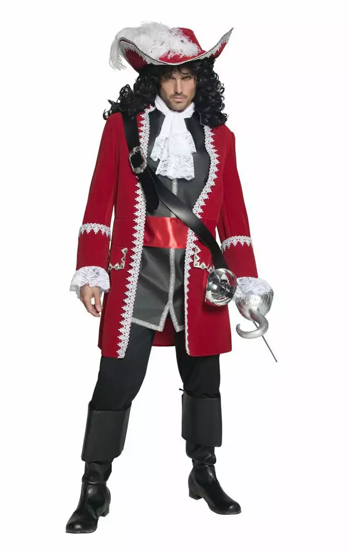 Smiffys Book Characters Adult Captain Hook Costume 1 Smiffys Book Characters Adult Captain Hook Costume