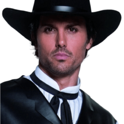 Smiffys Black Gunslinger Cowboy Hat