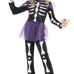 Smiffys Halloween Child Skellie Punk Girl Costume