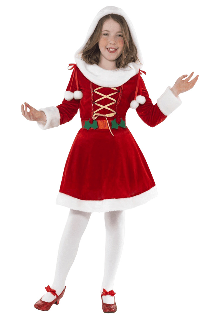 Smiffys Little Miss Santa Costume 1 Smiffys Little Miss Santa Costume