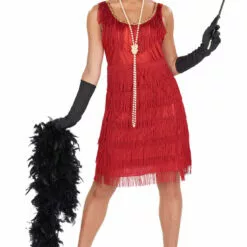 Orion Costumes Adult 1920s Red Flapper Costume Costumes Under £20