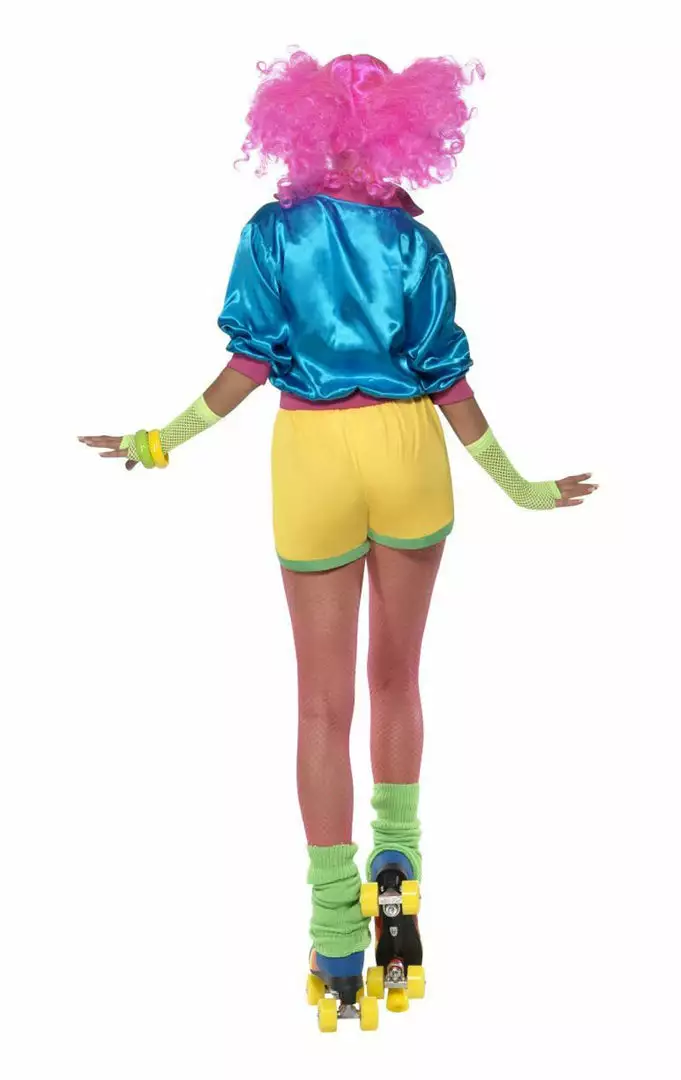 Smiffys Womens 80s Roller Disco Girl Costume 3 Smiffys Womens 80s Roller Disco Girl Costume