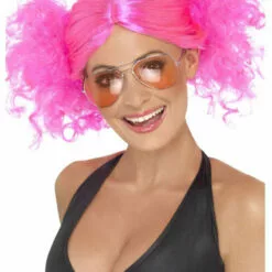 Smiffys Pink Bunches Wig 1980's
