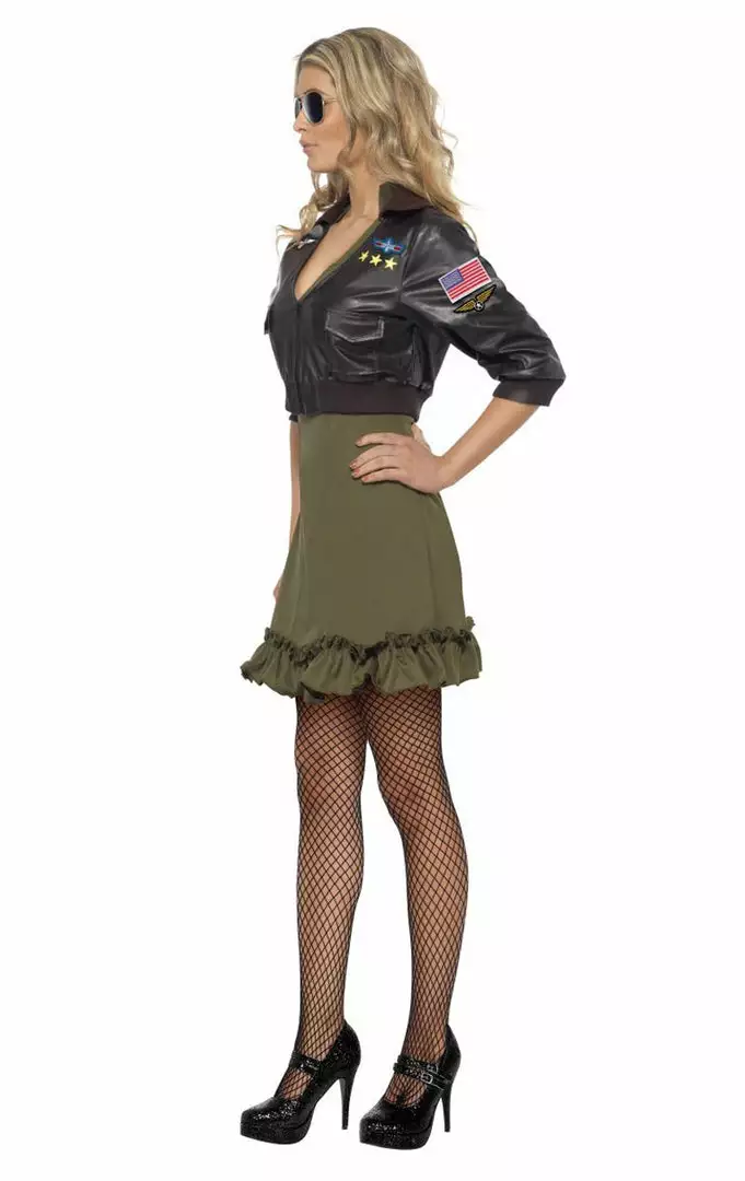 Smiffys Top Gun Diva Costume Military 2 Smiffys Top Gun Diva Costume Military