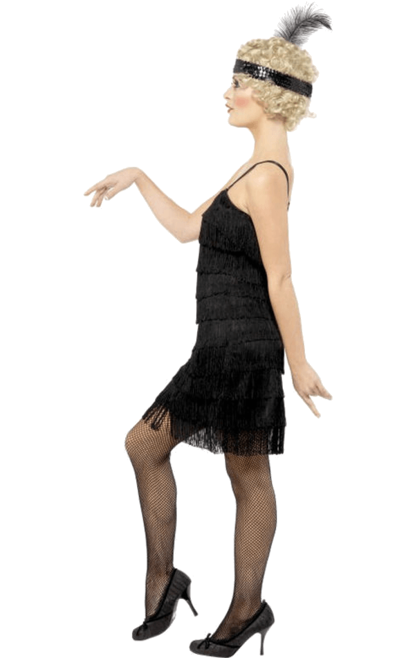 Smiffys Black Flapper Dress All Decades /Era Costumes 2 Smiffys Black Flapper Dress All Decades /Era Costumes