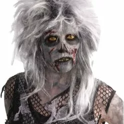 Morris Costumes Punk Zombie Grey Wig Halloween